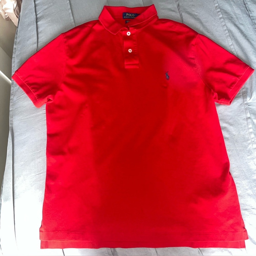 Ralph Lauren Red Short-Sleeve Polo with Embroidered Pony